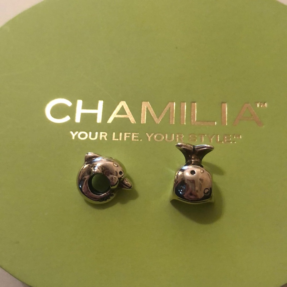 Chamilia 925 dolphin and whale charms
